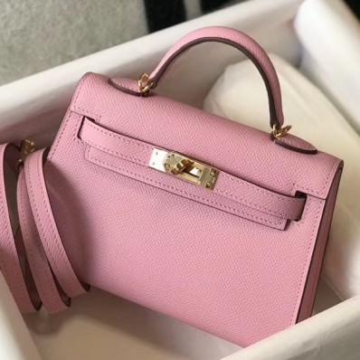 Cheap Hermes Kelly Mini II Bag In Mauve Sylvestre Epsom Leather GHW HD1062fH38