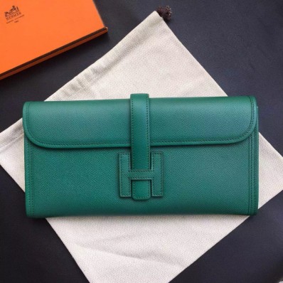 Copy 1:1 Hermes Jige Elan 29 Clutch Bag In Malachite Epsom Calfskin HD1480xD64