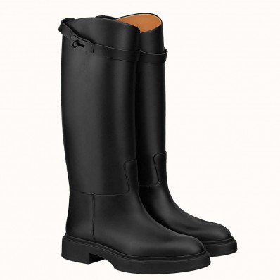 Copy Hermes Variation Boots In Black Calfskin HD2045Pf97