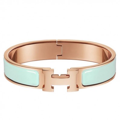 Hermes Aqua Enamel Clic H PM Bracelet HD31KV49