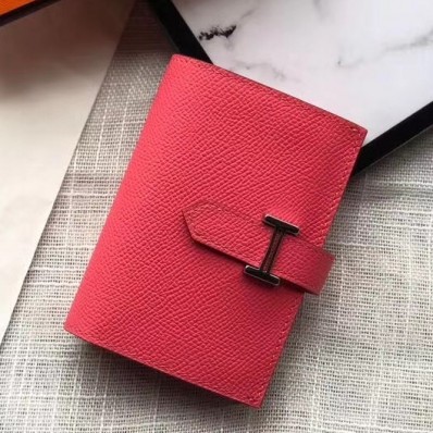 Hermes Bearn Mini Wallet In Rose Lipstick Epsom Leather HD54mD58