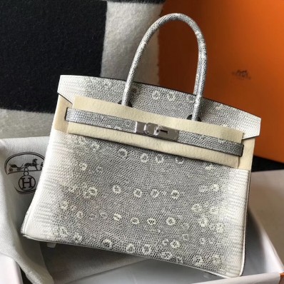 Hermes Birkin 25cm Bag In Ombre Embossed Natural Lizard HD132ge92