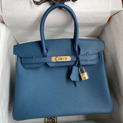 Hermes Birkin 30 Retourne Handmade Bag In Colvert Clemence Leather HD173DI37