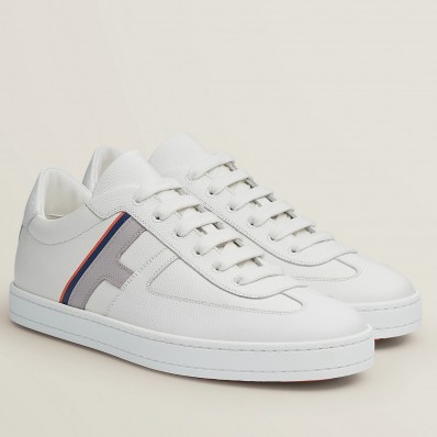 Hermes Boomerang Sneakers In Multicolore White Leather HD374AT21