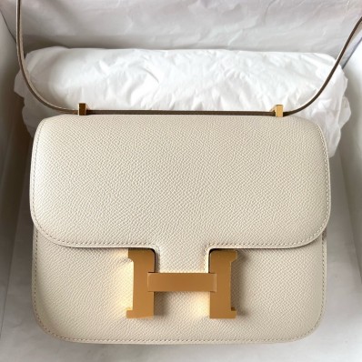 Hermes Constance 1-18 Mirror Bag In Nata Epsom Calfskin HD444Fh96