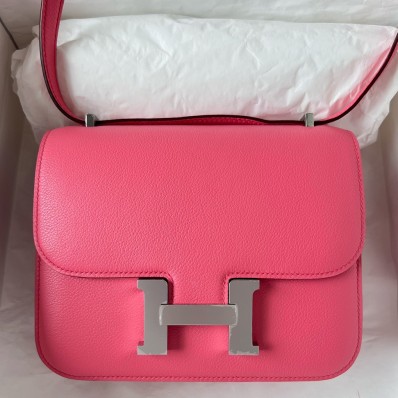 Hermes Constance 18 Handmade Bag In Rose Lipstick Evercolor Calfskin HD480Uf65