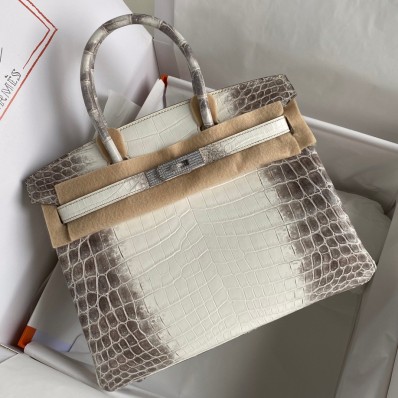 Hermes Diamond Birkin 30cm Bag In Himalaya Niloticus Crocodile Skin HD560Gp37