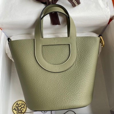 Hermes In The Loop 18 Handmade Bag in Sauge Clemence Leatherther HD784Rk60