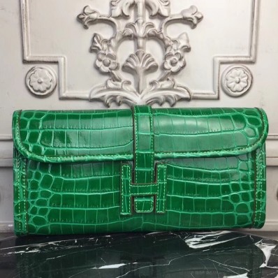 Hermes Jige Elan 29 Clutch In Bambou Crocodile Leather HD840vO68