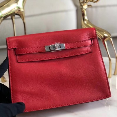 Hermes Kelly Danse Handmade Bag In Red Swift Leather HD1918rH96