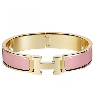 Hermes Pink Enamel Clic H PM Bracelet HD1896XW58