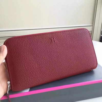 Hermes Ruby Clemence Azap Zipped Wallet HD1968cP15