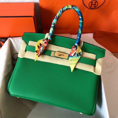 Quality Hermes Birkin 30 Handmade Bag In Bambou Clemence Leather HD43Vu63