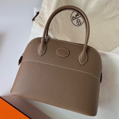 Replica Hermes Bolide 1923 27 Handmade Bag In Taupe Epsom Calfskin HD352Ff81