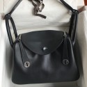 AAA Hermes Touch Lindy 30 Handmade Bag In Black Swift Calfskin HD2030lh85