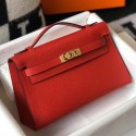 Best Hermes Kelly Pochette Bag In Red Epsom Leather HD1160HW50