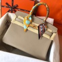 Cheap Hermes Birkin 30 Handmade Bag In Tourterelle Epsom Leather HD2031kN56