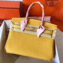 Cheap Hermes Birkin 30 Handmade Bag In Yellow Clemence Leather HD2085fH38