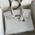 Cheap Hermes Birkin 30 Retourne Handmade Bag In White Epsom Calfskin HD200ZZ98