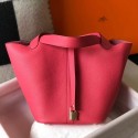 Cheap Hermes Picotin Lock 22 Bag In Rose Lipstick Clemence Leather HD1859Kn56