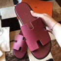 Copy 1:1 Hermes Izmir Sandals In Fuchsia Epsom Leather HD798xD64