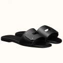 Fake Best Hermes View Sandals In Black Calfskin leather HD2053Nk59