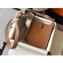 Fake Hermes Evelyne III TPM Bag In Gold Clemence Leather HD615kw88