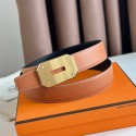 Fake Luxury Hermes Neo Reversible Belt 32MM in Gold Clemence Leather HD1611uE99