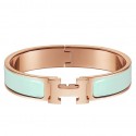 Hermes Aqua Enamel Clic H PM Bracelet HD31KV49