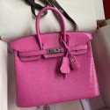Hermes Birkin 25 Retourne Handmade Bag In Pink Lizard Leather HD102Rk60