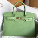 Hermes Birkin 30 Sellier Handmade Bag In Vert Criquet Epsom Calfskin HD203cf57