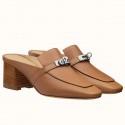 Hermes Blossom Mules 60mm In Brown Goatskin HD294eh94