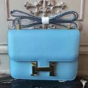 Hermes Blue Atoll Constance MM 24cm Epsom Leather Bag HD300pB23