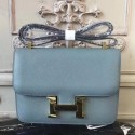 Hermes Blue Lin Constance MM 24cm Epsom Leather Bag HD332dP73