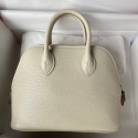 Hermes Bolide 1923 Mini Handmade Bag In Craie Chevre Mysore Leather HD356jk70