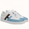 Hermes Boomerang Sneakers In Multicolore Blue Leather HD372KV49