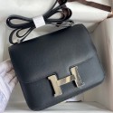 Hermes Constance 18 Handmade Bag In Black Swift Calfskin HD454dV68