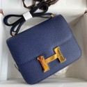 Hermes Constance 18 Handmade Bag In Blue Saphir Epsom Calfskin HD458eZ32