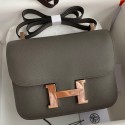 Hermes Constance 24 Handmade Bag In Etain Epsom Calfskin HD508JD28