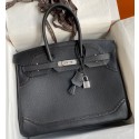 Hermes Ghillies Birkin 35cm Limited-edition Bag In Black Calfskin HD676sY95