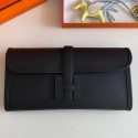 Hermes Jige Elan 29 Clutch Bag In Black Epsom Leather HD811JV76