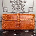 Hermes Jige Elan 29 Clutch In Orange Crocodile Leather HD848hn36