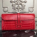 Hermes Jige Elan 29 Clutch In Red Crocodile Leather HD850Rc99