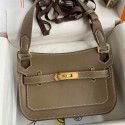 Hermes Jypsiere Mini Handmade Bag In Taupe Swift Calfskin HD863Ha32
