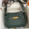 Hermes Jypsiere Mini Handmade Bag In Vert Rousseau Swift Calfskin HD864io33