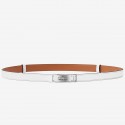 Hermes Kelly 18 Belt In White Epsom Leather HD870io40