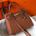 Hermes Kelly 25cm Retourne Bag In Gold Clemence Leather HD895rH96