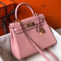 Hermes Kelly 25cm Retourne Bag In Pink Clemence Leather HD902Is53