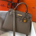 Hermes Kelly 25cm Sellier Bag In Taupe Epsom Leather HD916KX22