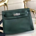 Hermes Kelly Danse Handmade Bag In Dark Green Swift Leather HD557bR82